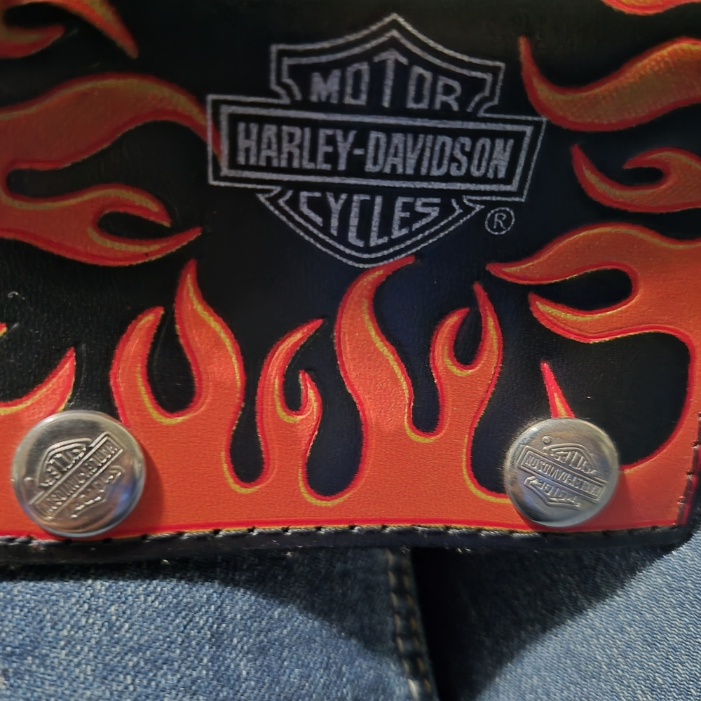 Harley-Davidson Black and Orange Flame Money Clip - Picture 2 of 8